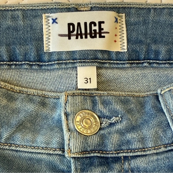 PAIGE Anessa Ankle Length Wide Leg Jeans Size 31 Helena - Picture 6 of 16